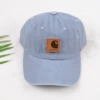 Leather label Carhartt washed baseball cap - light gray
