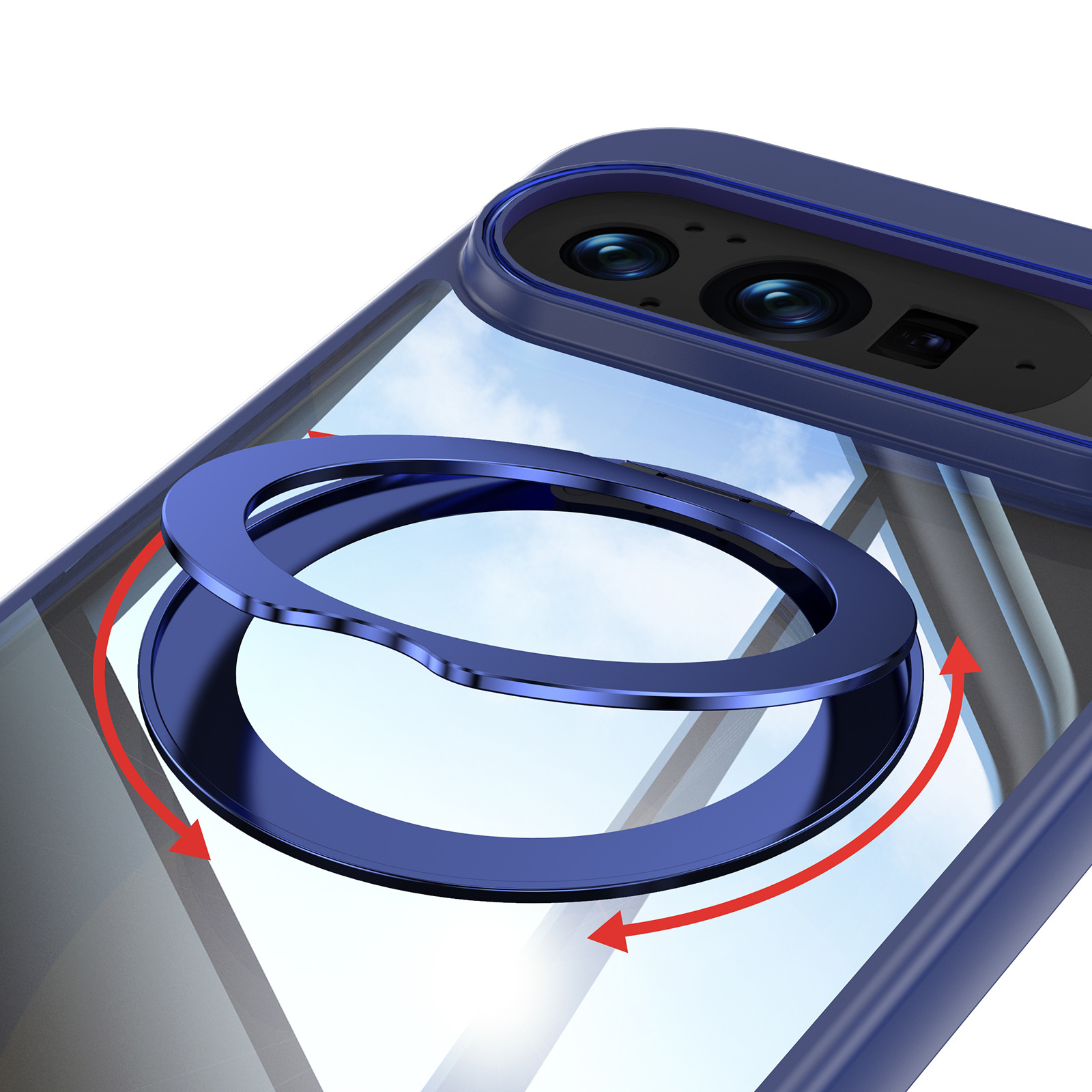 Compatible With Google Pixel Phone Case 10 Pro XL 360 Rotating Magnetic Kickstand Armor Protective Cover_voghion.com