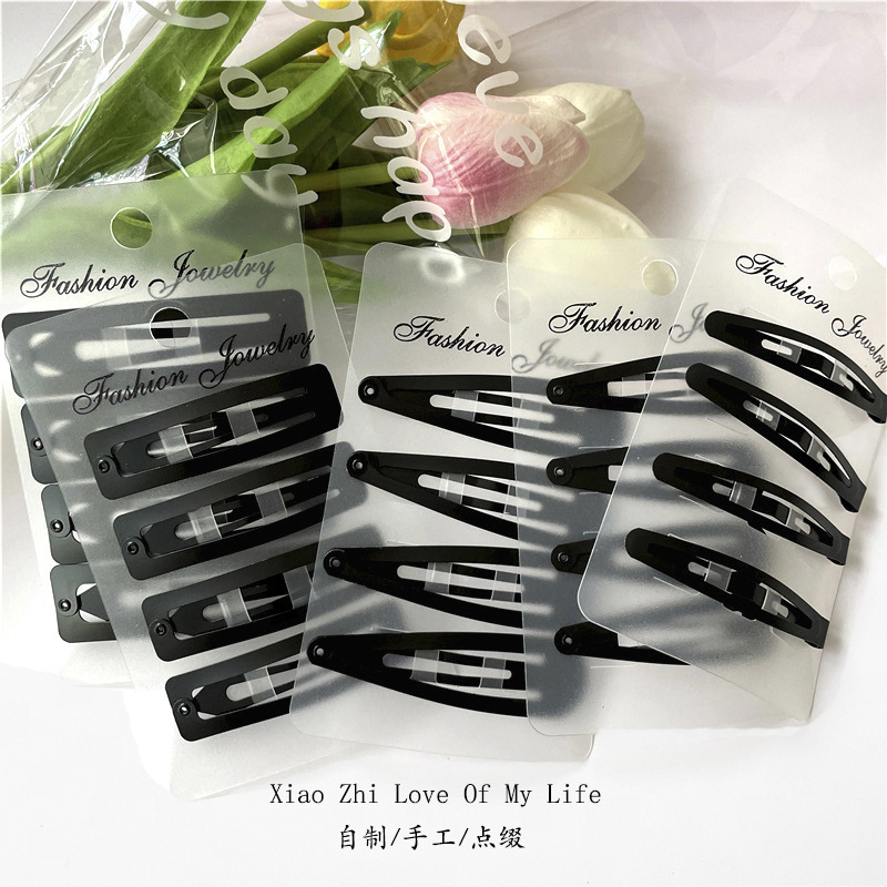 4 cards swimming black hand-felt paint black BB clip side clip simple fashion do not fall off the paint hair clip broken hair accessories wholesale 4 cards swimming black hand-felt paint black BB clip side clip simple fashion do not fall off the paint hair clip broken hair accessories wholesale