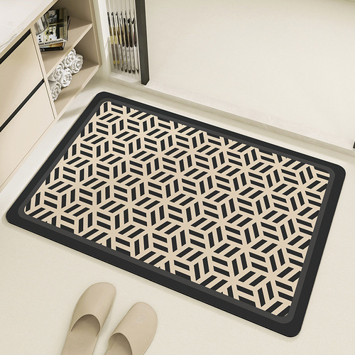 Simple household diatom mud floor mat bathroom door absorbent floor mat bathroom non-slip absorbent mat entrance door mat