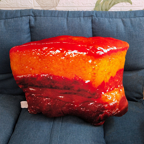 Creative simulation braised pork belly pillow plush toy roast duck steak doll spoof funny birthday gift