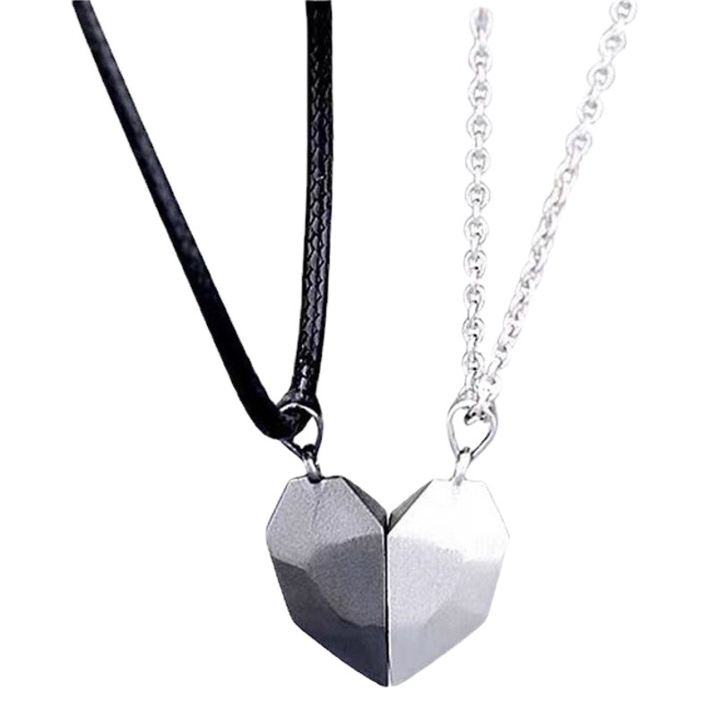 Amor transfronterizo imán pareja color coincidencia collar simple creativo deseando piedra desamor costura colgante hombres y mujeres clavícula cadena