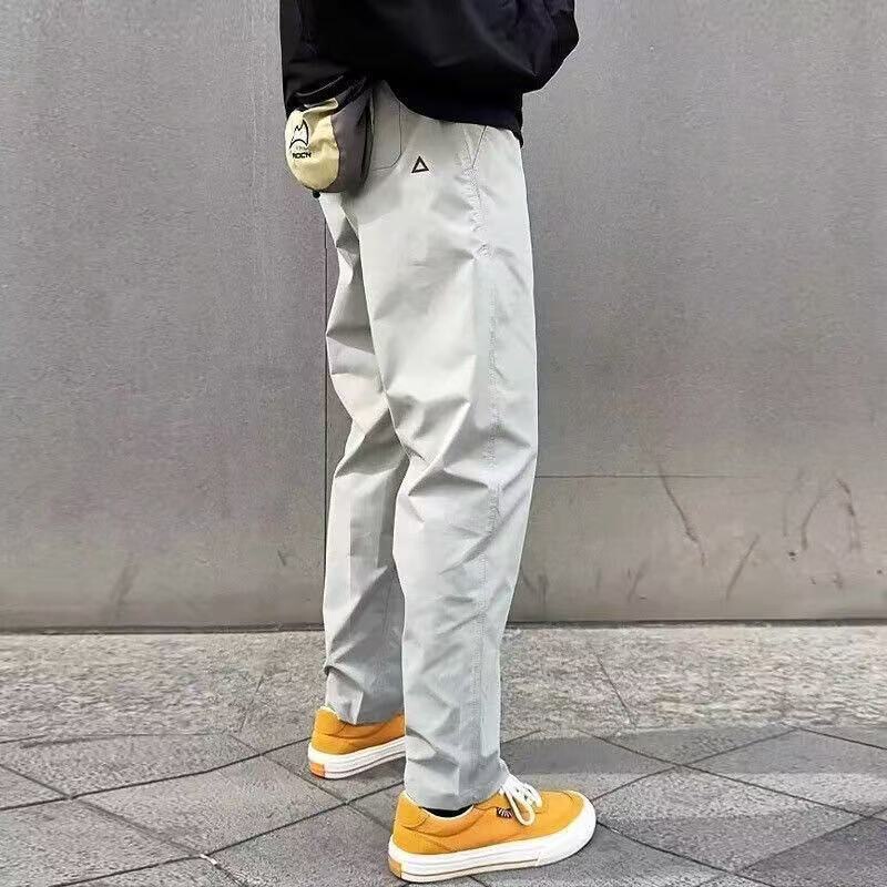 Khaki Softshell Men's Quick-Dry Waterproof American-Style Paratrooper Cargo Pants Tapered Outdoor Hiking Pants