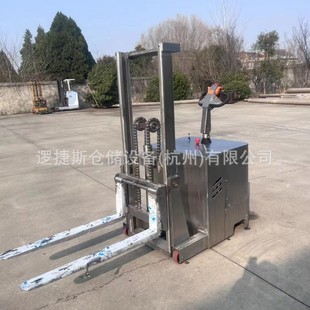 Non-standard electric station driving stacker 304 stainless steel elevator pallet handling stacker forklift truck