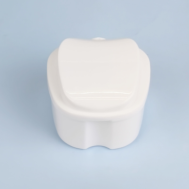 Caja de dientes dentados, caja de almacenamiento de dientes, caja de retención de aparatos dentados, caja de almacenamiento en forma de manzana, logotipo impreso image 8