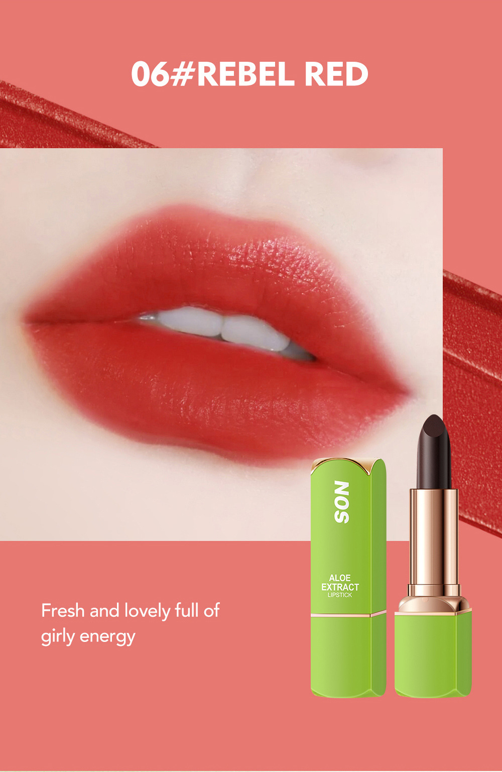 warm lipstick Cross-border NOS Aloe Vera temperature-changing Lipstick Lipstick does not stick to the cup and provides long-lasting moisturizing and nourishing lip lines undefined