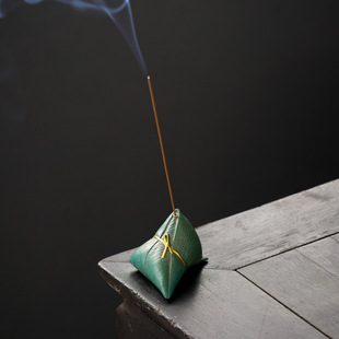 Dragon Boat Festival Creative Ceramics and Rice Dumpling Different Lines Incense burner Rice Dumpling Love Rice Dumpling Home Indoor Incense holder Incense holder Incense burner