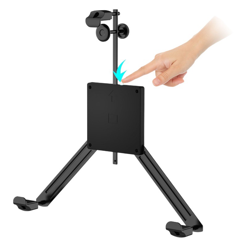 Bemorergo Soporte universal para monitor de ordenador, sin perforaciones, de 17-32 pulgadas, accesorio ligero, adaptable, plegable