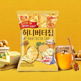 卡乐比 Calbee 海太蜂蜜黄油奶酪味薯片洋葱圈 韩国零食 膨化薯片