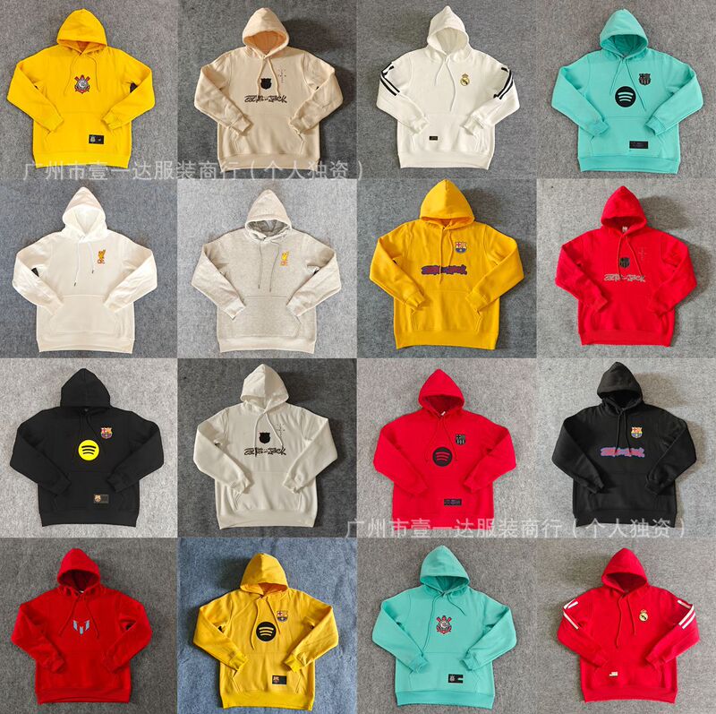 New Casual Miami, Barcelona, Liverpool, Real Madrid, and Corinthians Fleece Sweatshirt Series Tops