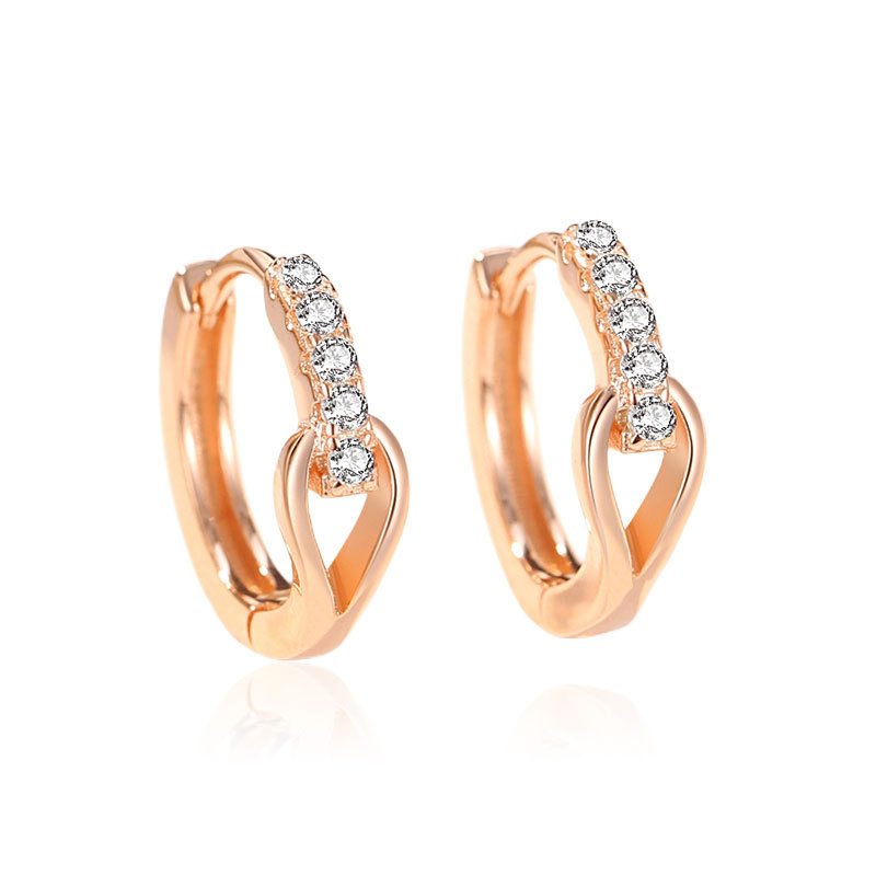 Luz de lujo círculo geométrico elegante pendientes de plata esterlina S925 pendientes redondos incrustados en diamantes de moda todo partido nicho sentido del diseño