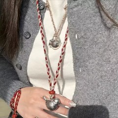 新しいスタイルの鳥ミルク瓶セーターチェーン個性シンプルなファッション多用途ネックレス綿糸織りペンダントネックレス