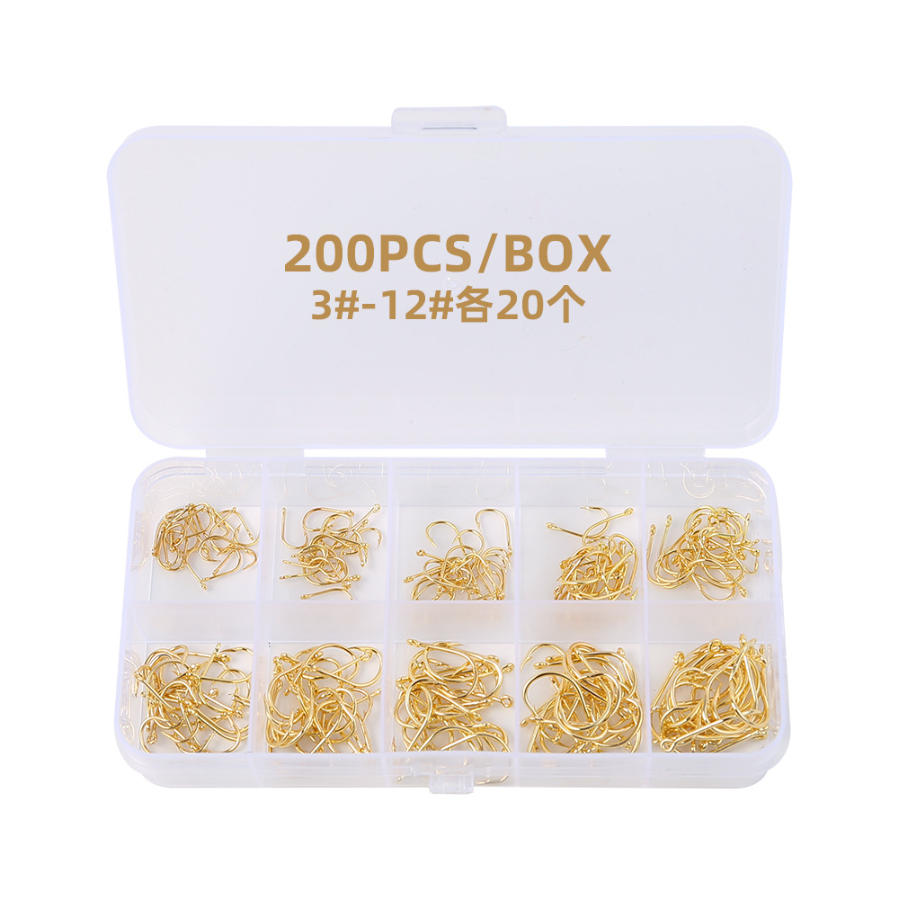 Etiquetado y envío 3-12 # Anzuelo de púas Iseni AliExpress exporta juego de anzuelos equipo de pesca