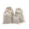 Cloth bag, drawstring, cotton and linen