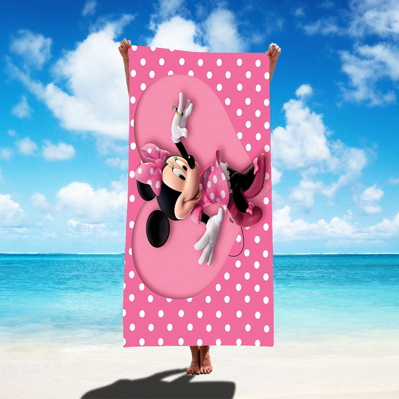 Cartoon Mickey and Minnie Hot-Selling Series Printed Towel Bath Towel Letter Bath Towel Square Beach Towel Microfiber Cartoon Mickey and Minnie Hot-Selling Series Printed Towel Bath Towel Letter Bath Towel Square Beach Towel Microfiber