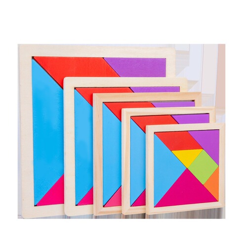 Cross-border children's early education parent-child interactive toys wooden fun tangram teaching aids development intellectual puzzle puzzles