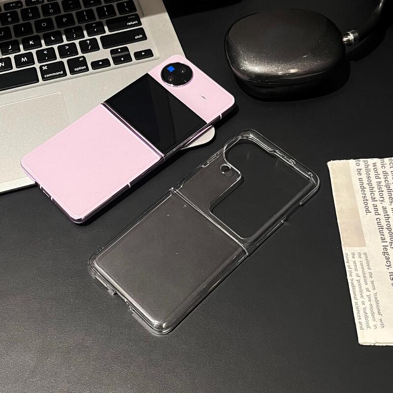 OPPO Find N3 透明折りたたみ携帯電話ケースに適しています。新しいハイエンドのつや消し半透明の非粘着性指紋防止|undefined
