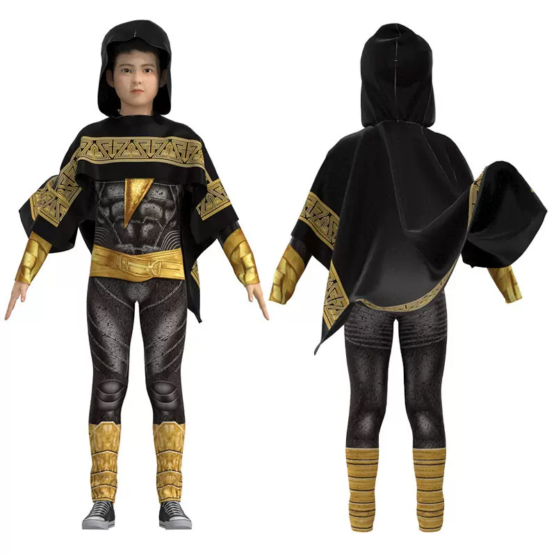 2022万圣节服装黑亚当角色扮演服成人男节日服装英雄扮演套装
