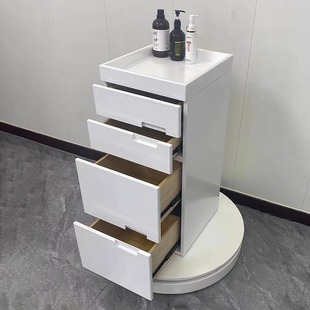 High-end Barber Shop Tool Cabinet Solid Wood Paint Hair Cutting Cabinet Hair Salon Special Storage Locker Hair Salon Cabinet