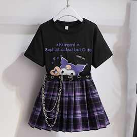 儿童短袖jk制服裙夏装全套女童学院风套装中大童校服两件套裙子夏