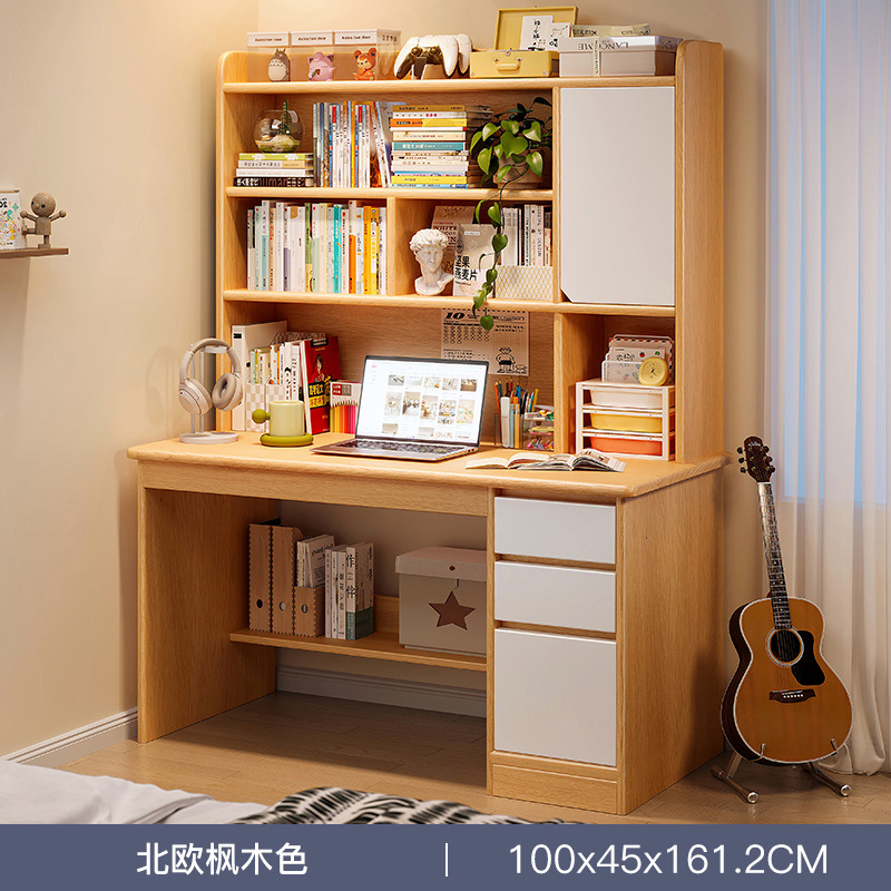 Escritorio de madera sólida escritorio de estudio para estudiantes en el hogar escritorio de escritorio estante de dormitorio escritorio de escritorio para adultos