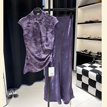 2025新款秋日绝美新中式复古国风盘扣紫色高级感显白气质百搭上衣