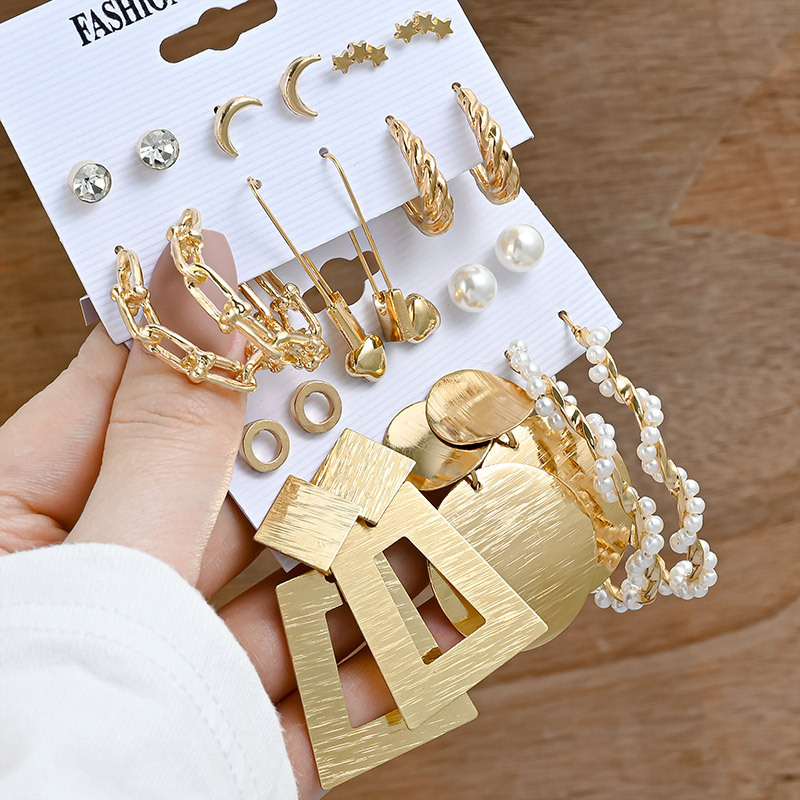 1 Set Simple Style Circle Heart Shape Butterfly Metal Plating Inlay Pearl Womenu0027S Earrings