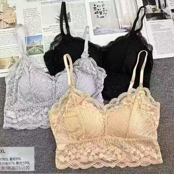 004 # stock bajo precio back bra de encaje francés mujer delgada ropa interior de verano sexy ultra delgada image 1