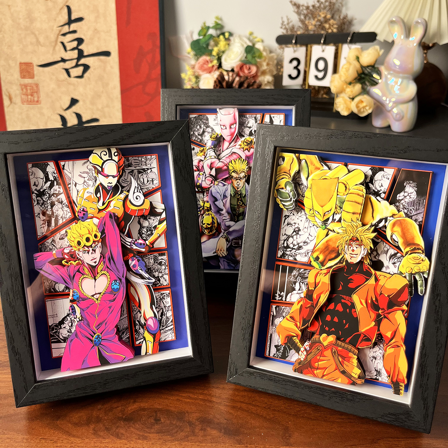 ✅JOJO奇妙冒险承太郎乔巴纳动漫周边3D立体画手办生日礼物相框挂