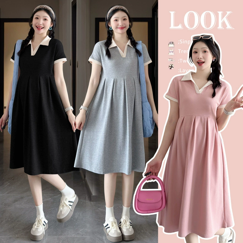 Беременные летние плиссированные свободные, тонкие, дышащие, модные, покрывающие живот, мамы летние платья для беременных