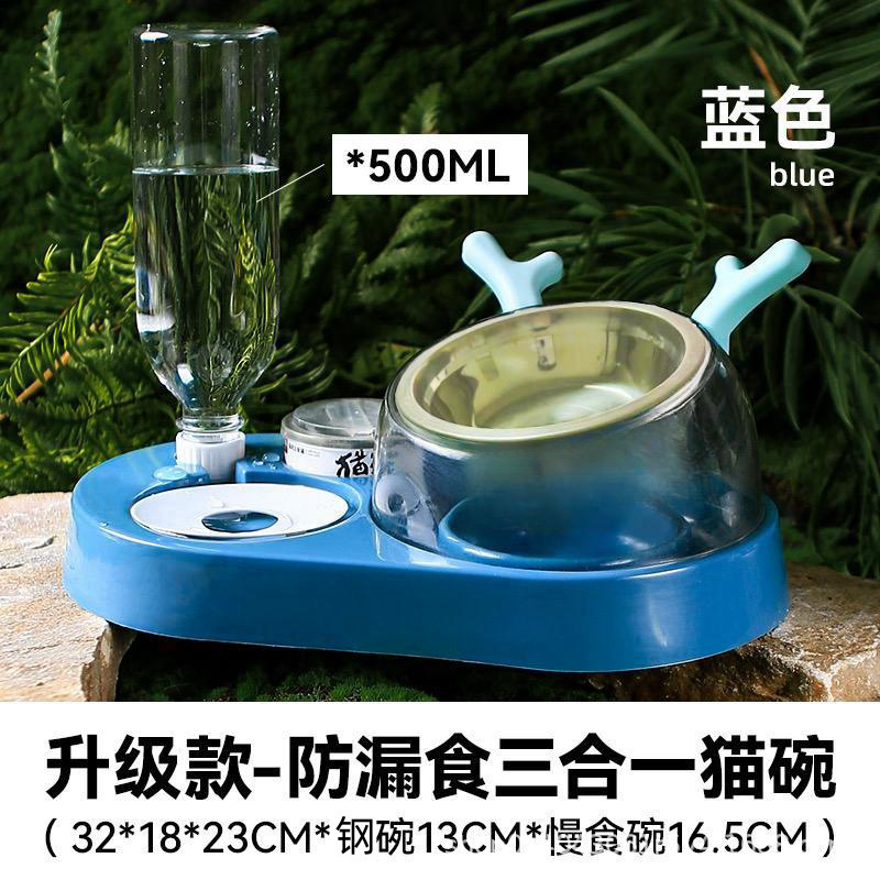 Tazón para mascotas Tazón doble de cerámica Bebida automática Tazón para comida para perros Teddy Tazón para arroz Bebida para mascotas Alimentador para perros Gato