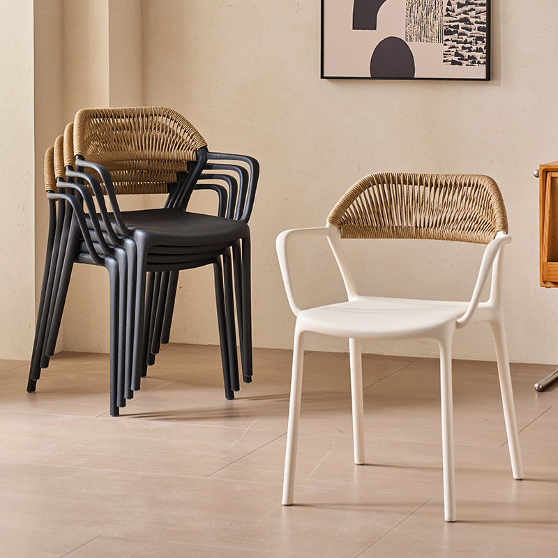 Outdoor Chair Balcony Leisure Rope Chair Yard Dining Chair Outdoor Hotel Terrace Rope Chair Courtyard Rope Chair Sun Protection