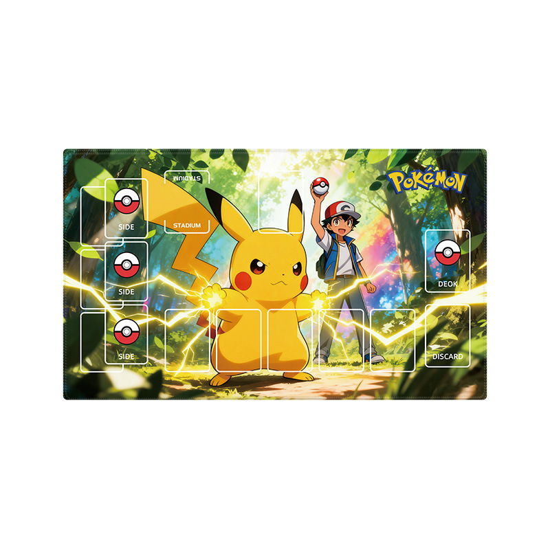 Pokémon juego gran almohadilla de bloqueo grueso doble tarjeta de combate almohadilla de tarjeta de batalla mesa simple almohadilla de mesa