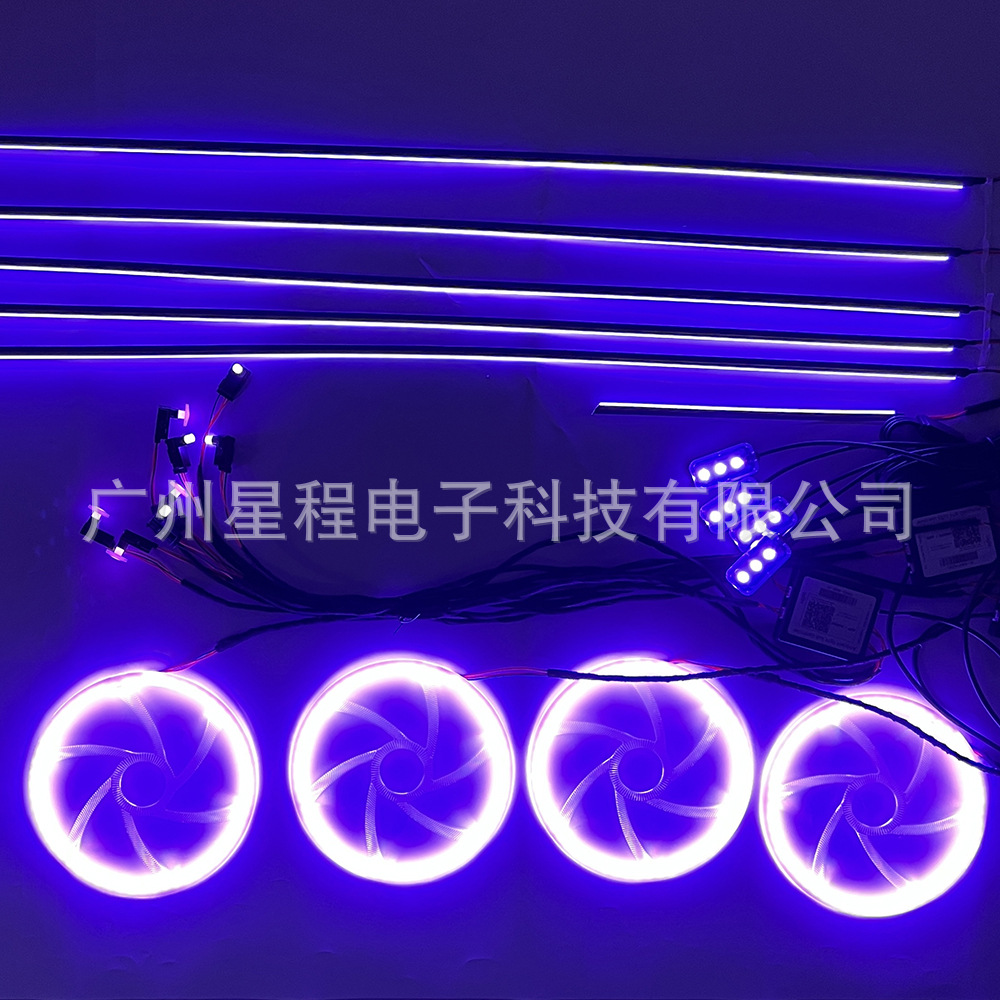 18 luces way22 luces roscado-libre acrílico colorido coche faro Centro consola puerta panel altavoz atmósfera modificación