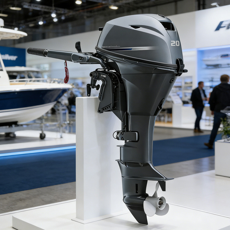 20 horsepower four-stroke outboard motor, twin-cylinder remote-controlled outboard engine for sightseeing boats and fishing boats