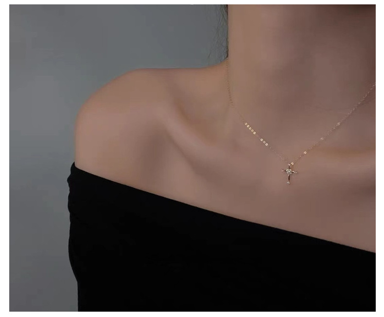Solid Color Pattern 925 Sterling Silver Cable Chain Solid Color Pendant Necklace