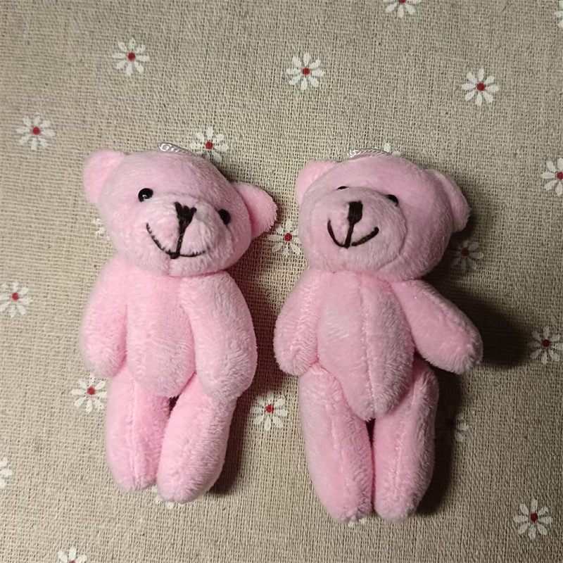 Plush Bag Charm, Handmade 8 cm Bear/Rabbit Accessory, Soft Plush Keychain, Random Color