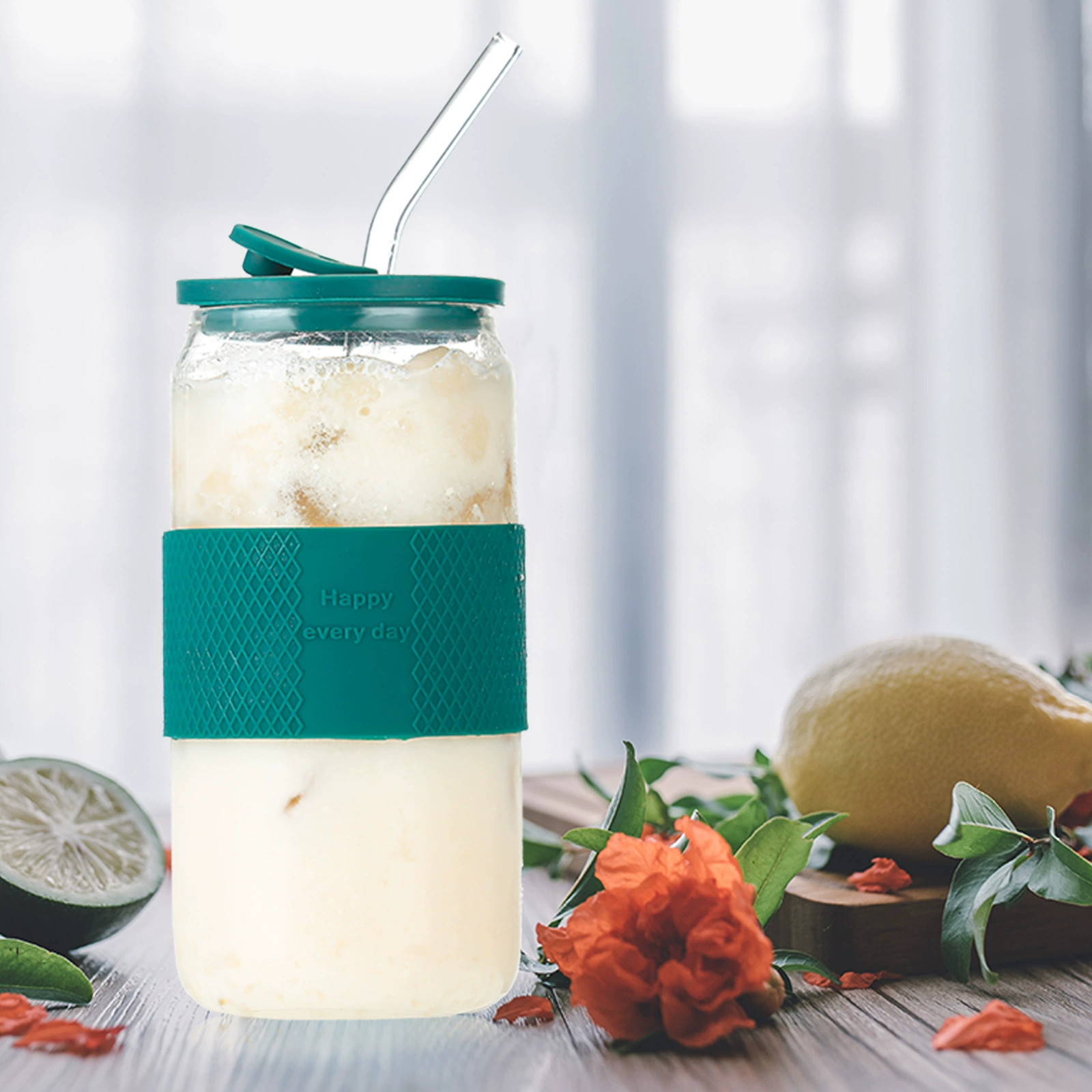 Amazon Mason Cup 16oz Форма стеклянная чашка для напитков 20oz стеклянная чашка колы крышка соломка