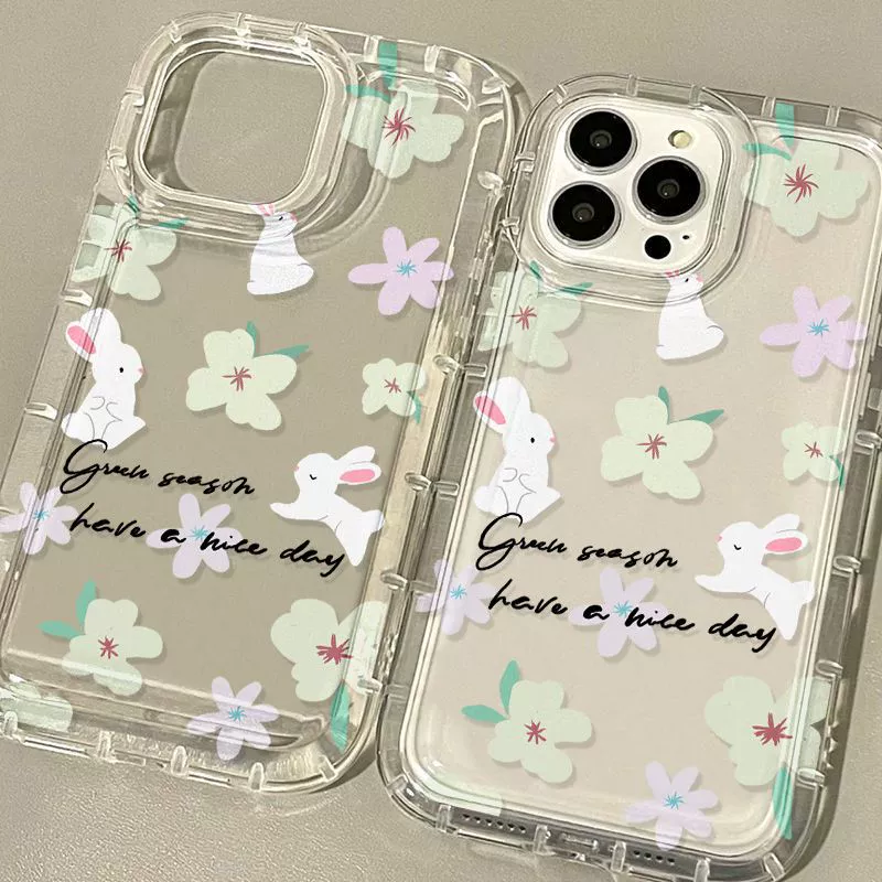 Apple, свежий совместимый кролик/кролик? не уверен. likely "новый". The input says "rabbit"; translate as "кролик" but context seems product. We'll translate literally: Apple, новый совместимый кролик, чехол для телефона, iPhone16 Pro, iPhone 15, цветы, iphone, новая коллекция, 13