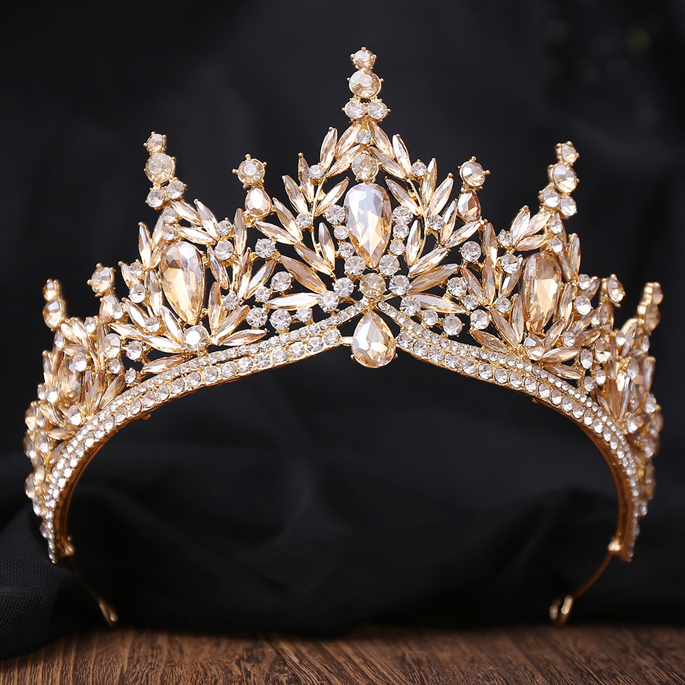 100g Weight Crown Hair Accessories Type 1 Piece Quantity Wedding, Birthday, Festival Occasion Alloy Material Leaf, Crown Pattern All Seasons Season Women's, Adults Gender Diamond Design Bridal, Shiny Style Bridal Shiny Women's Adults Leaf Crown Alloy Diamond Crown 1
