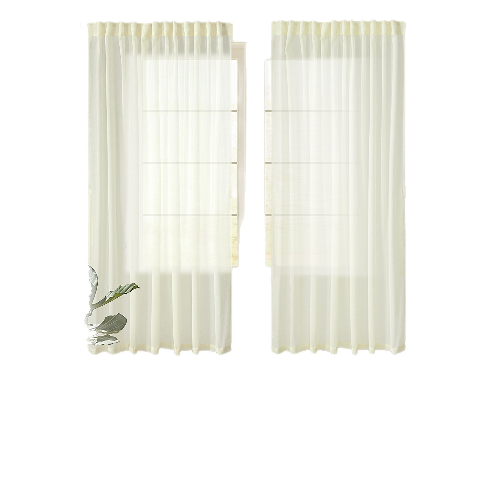 Comercio exterior Amazon Navidad amarillo blanco sólido cortinas cortinas delgadas productos domésticos acabados casa completa