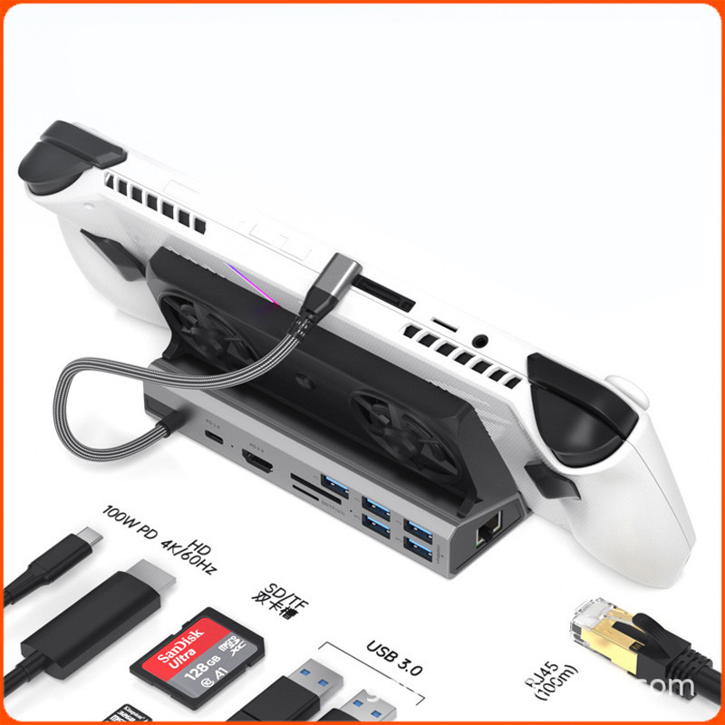 Multifunctional 11-in-1 switch Expansion Dock steamdeck Game Console Base Fan Bracket Handheld Accessories Multifunctional 11-in-1 switch Expansion Dock steamdeck Game Console Base Fan Bracket Handheld Accessories