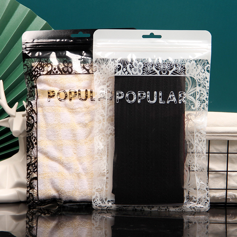 Japanese lace leggings packaging bag underwear cotton socks self-sealing bag leggings stockings transparent bag lingerie