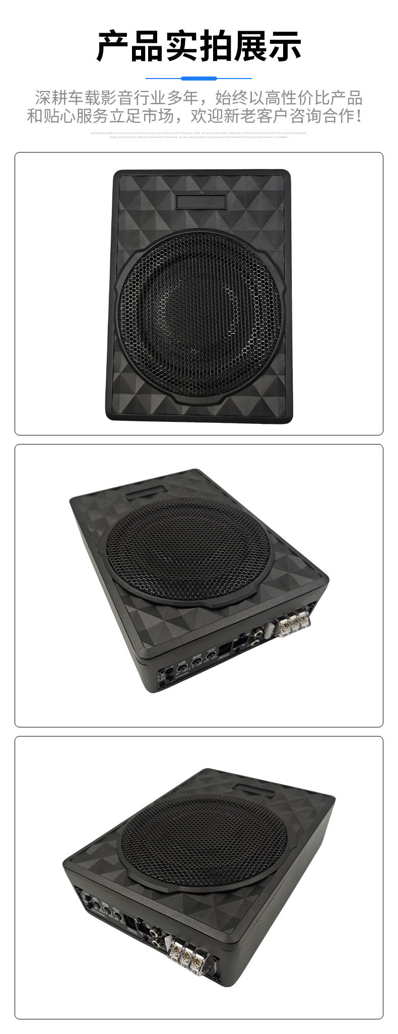 Factory Wholesale 12V In-Car Active Seat Subwoofer 6.5inch Ultra-Thin Subwoofer High-Power Mini Steel Cannon Audio Modification