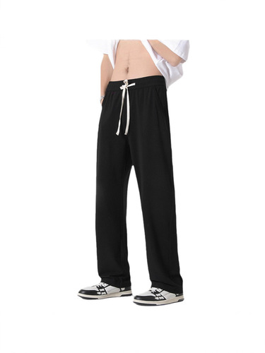 Men's new casual pants, straight sports trend, all-matching, drooping casual suit pants, loose and heavy casual pants