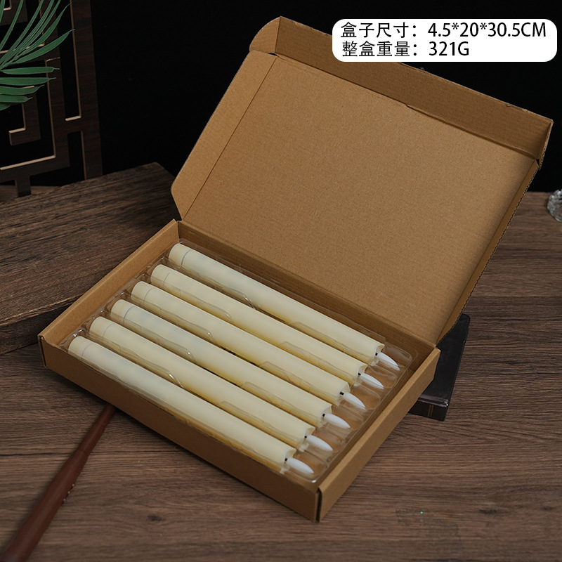 Luz de vela de varilla larga led boca de onda bala control remoto vela electrónica boda boda Navidad vacaciones luces decorativas