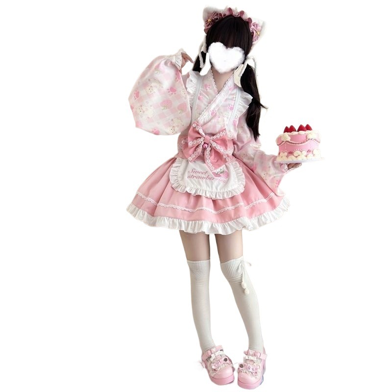 可爱套装设计夏日Lolita洛丽塔洋装日系女仆改良连衣裙跨境直销|undefined