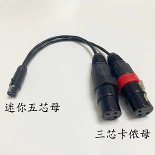 Mini Five-Core Xlr Female to 2Xlr Female Cable Adapter Cable Suitable for Presonushp2 Headphone Amplifier