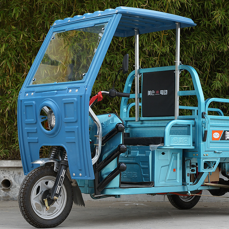 新款简易电动三轮车车棚雨篷加厚塑料前车头封闭挡雨蓬