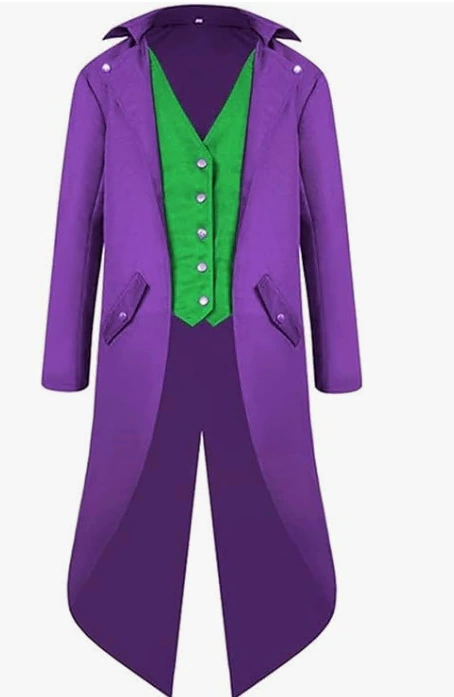 Men's Medieval Punk Tuxedo Coat, Mid-Length Retro Cosplay Jacket, Multi‑color Sizes